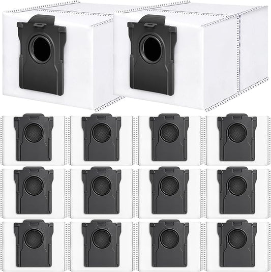 14Pcs Compatible with Dreame L10s Ultra Gen 2/X50 Ultra/L40 Ultra Robot Vacuum,3.2-Liter Large Capacity Activated Carbon Adsorptio Bags,Four-Layer Sealed Disposable dust bag,9 Week