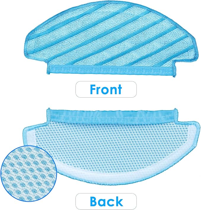 (10 Pieces) N8 Pro Plus Washable Reusable Mop Pads for ECOVACS DEEBOT OZMO T8/ T8+/ T8 AIVI/ T8 Series/ N8 Pro/ N8 Vacuum Cleaner Wipes, Wiping Pads, Durable Mopping Cleaning Cloths