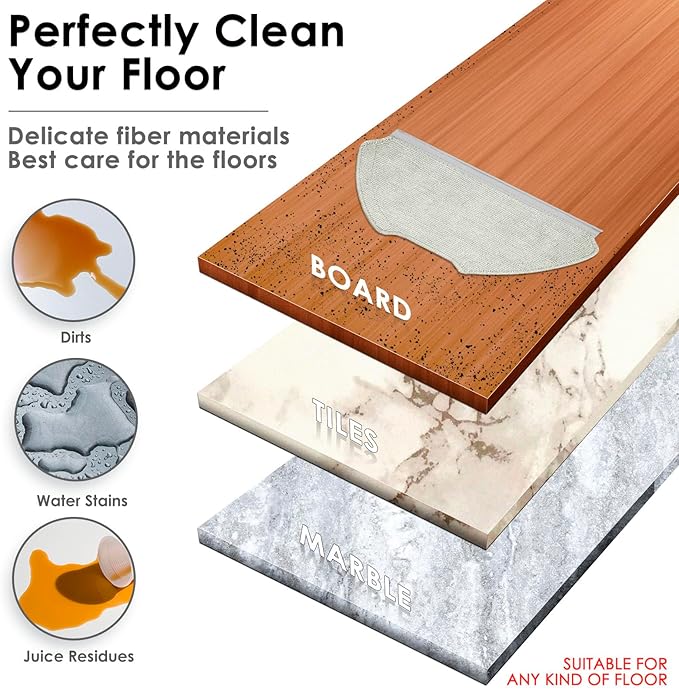 (4 Pack) T20+, T25+, T30+ Replacement Mop Pads Compatible with Airrobo T20+, T25+, T30+ Robot Vacuum Cleaner, Washable Replacement Mop Cloths, Mop Pad Accessories Kit
