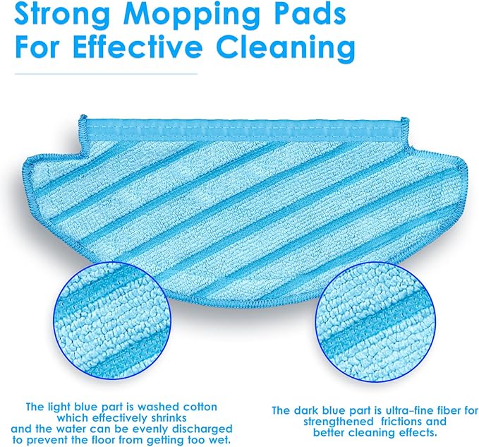 (10 Pieces) N8 Pro Plus Washable Reusable Mop Pads for ECOVACS DEEBOT OZMO T8/ T8+/ T8 AIVI/ T8 Series/ N8 Pro/ N8 Vacuum Cleaner Wipes, Wiping Pads, Durable Mopping Cleaning Cloths