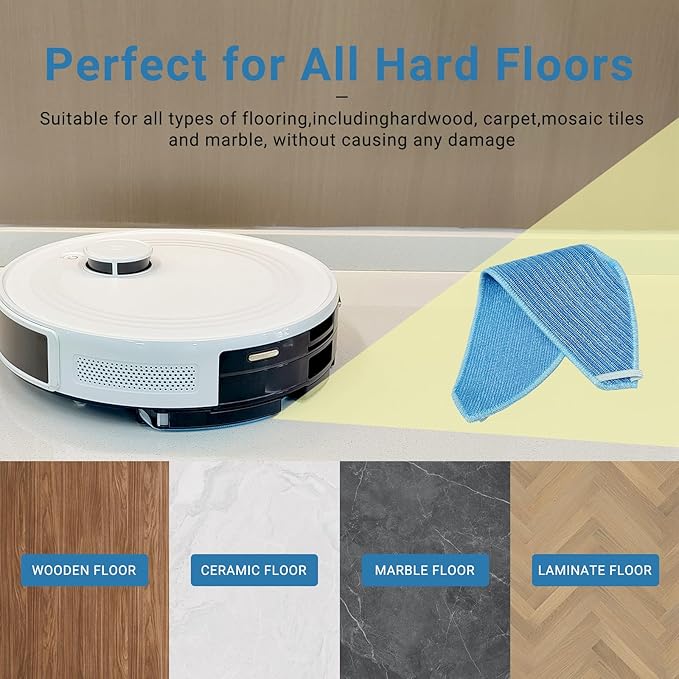 Replacement Mop Pads Compatible with Lefant M2 M2 Pro M2S M2S Pro M2 Plus M2L Plus U180 M1 Robot Vacuum 6 Mop Cloth