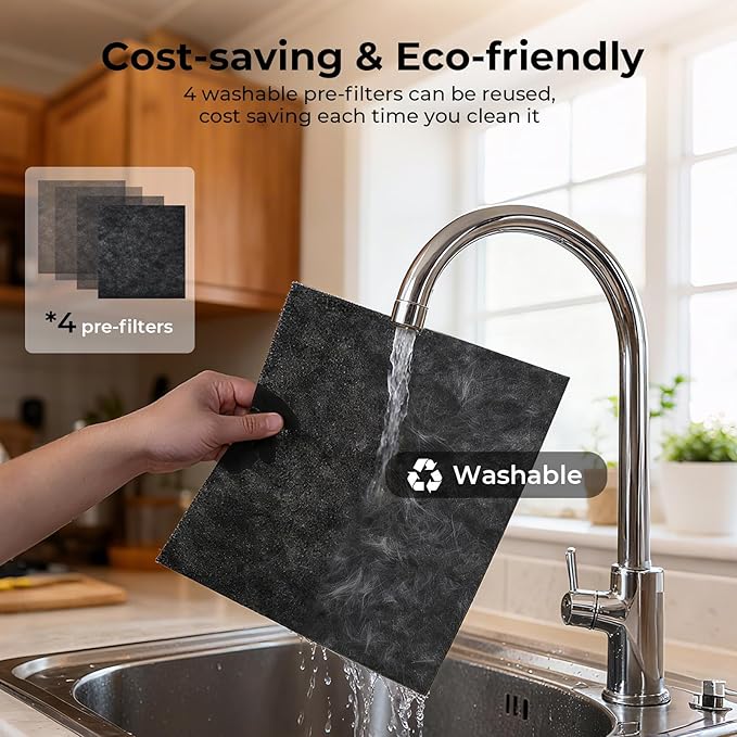 VENTISOL Air Purifiers for Large Room up to 2300sq.ft, Home Air Purifier for Pets with 4 Washable Pre-Filters, H13 Filter Smart Air Purifiers for Bedroom, App Control Air Cleaner with PM2.5 Display