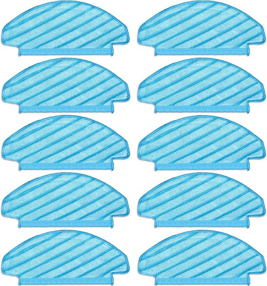 (10 Pieces) N8 Pro Plus Washable Reusable Mop Pads for ECOVACS DEEBOT OZMO T8/ T8+/ T8 AIVI/ T8 Series/ N8 Pro/ N8 Vacuum Cleaner Wipes, Wiping Pads, Durable Mopping Cleaning Cloths